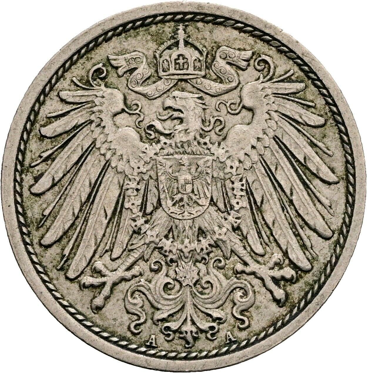 10 Pfennig 1914 A – Rückseite