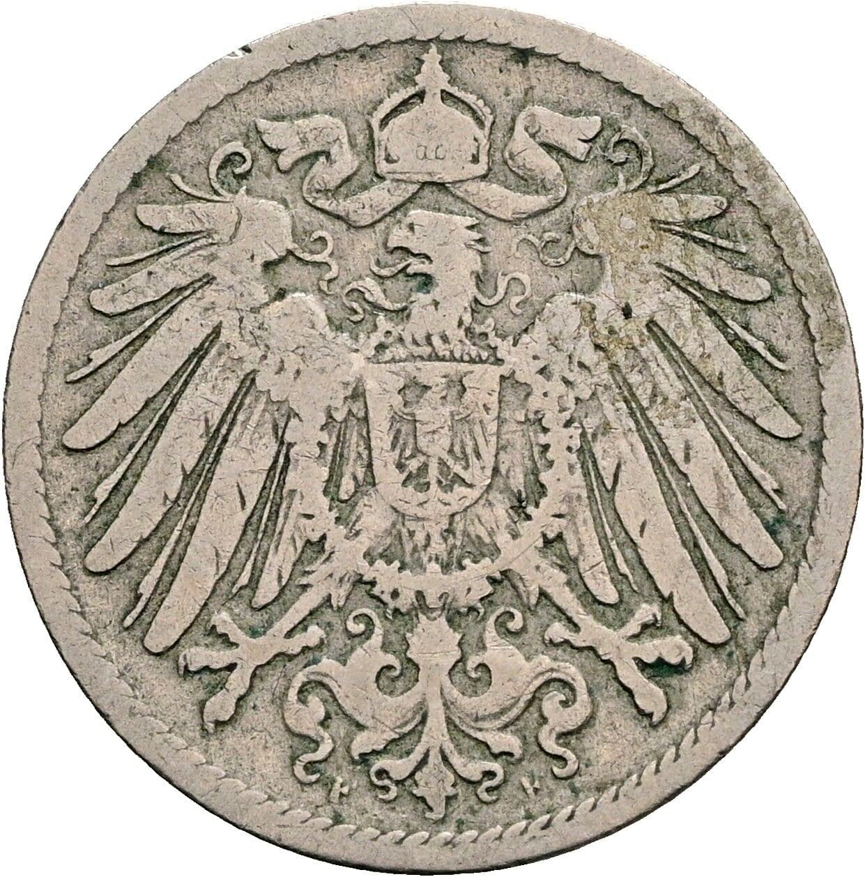 10 Pfennig 1890 F – Rückseite