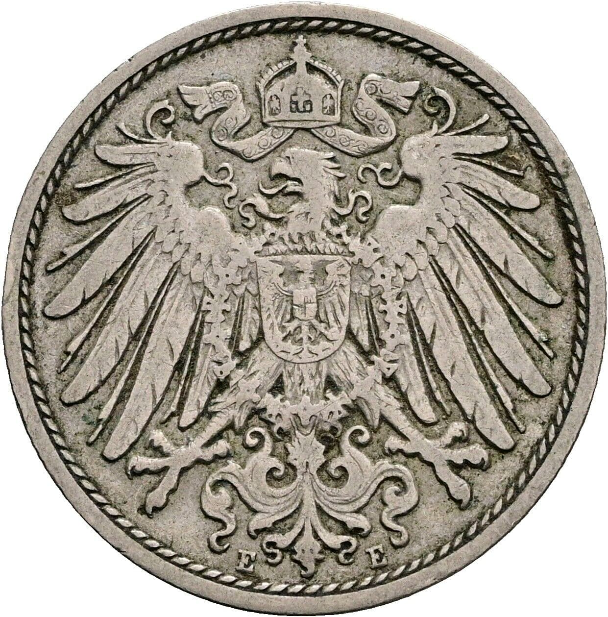 10 Pfennig 1905 E – Rückseite