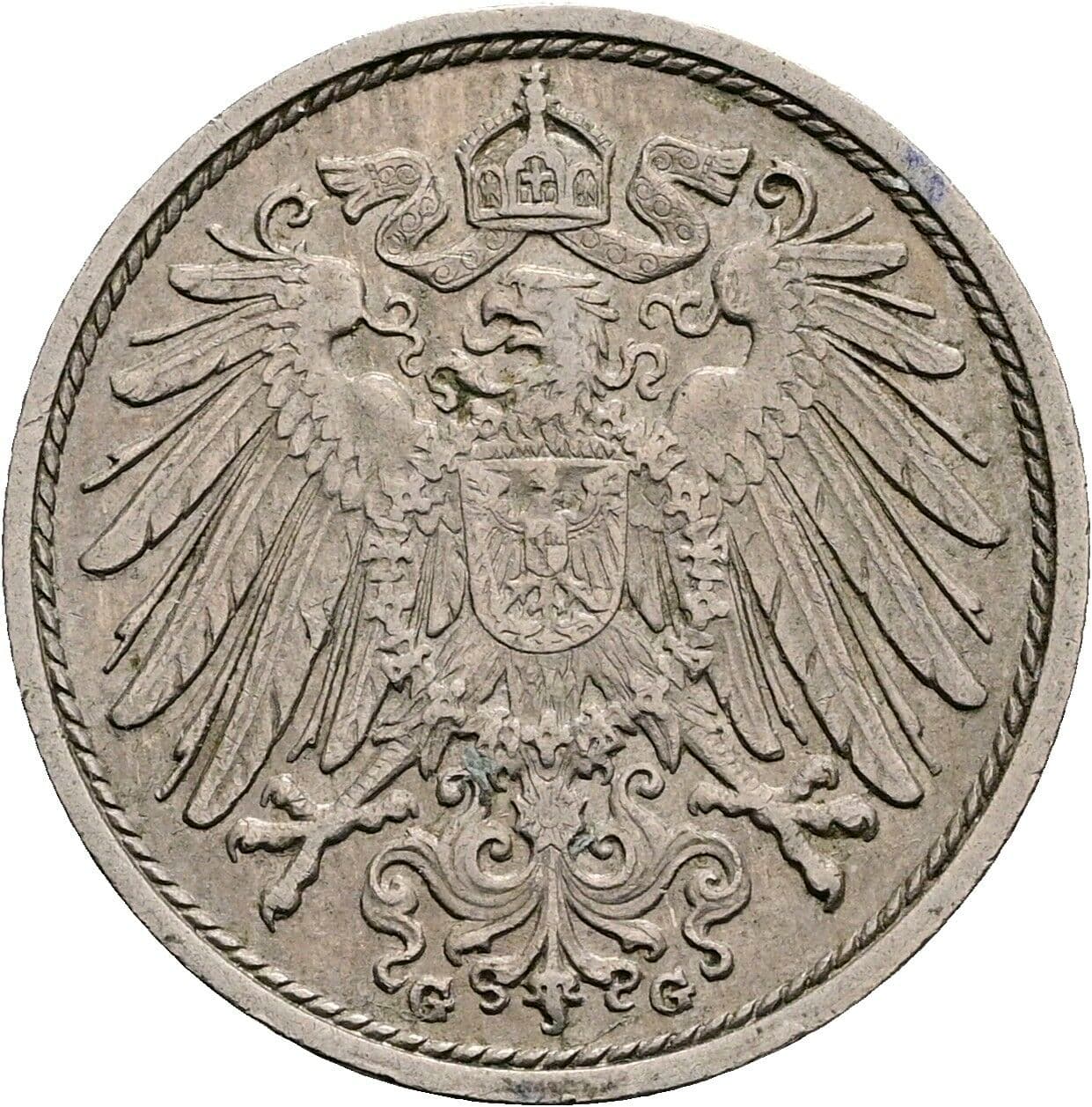 10 Pfennig 1913 G – Rückseite