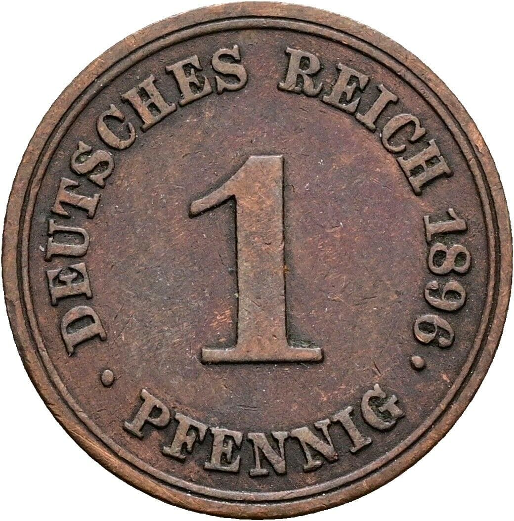 1 Pfennig 1896 E – Vorderseite