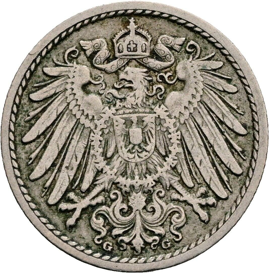 5 Pfennig 1903 G – Rückseite