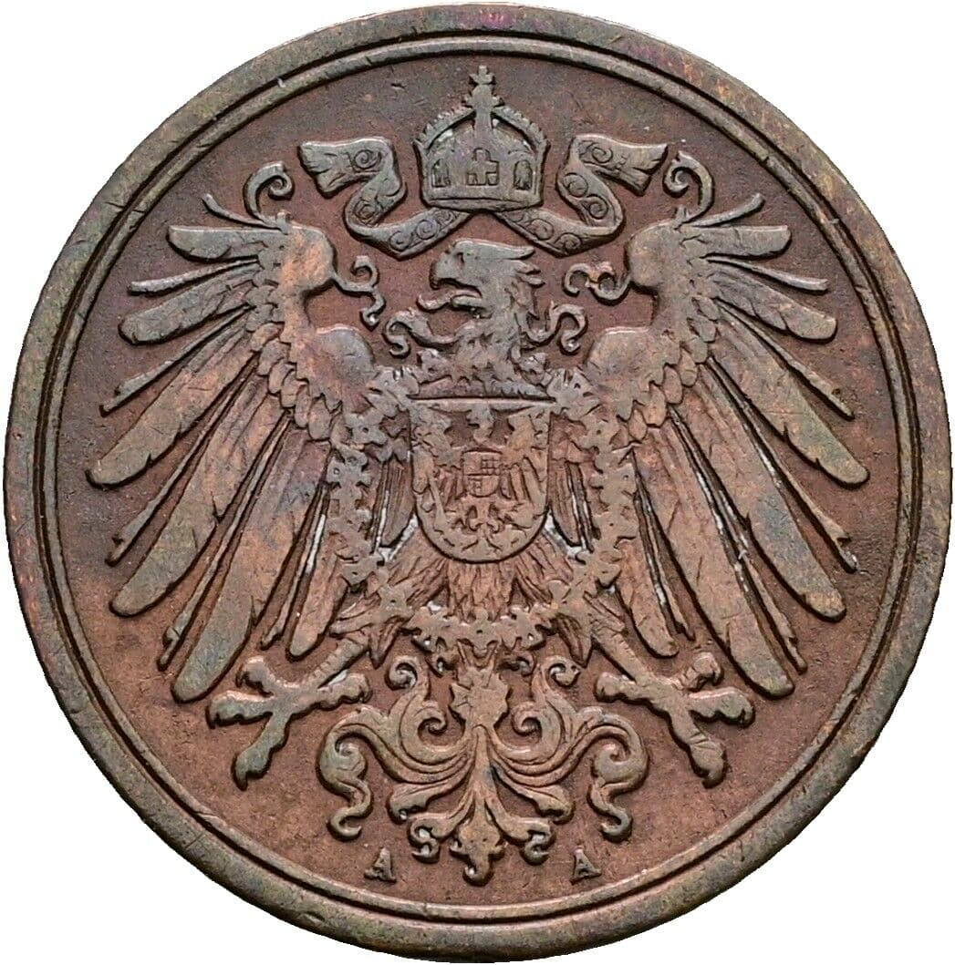 1 Pfennig 1907 A – Rückseite