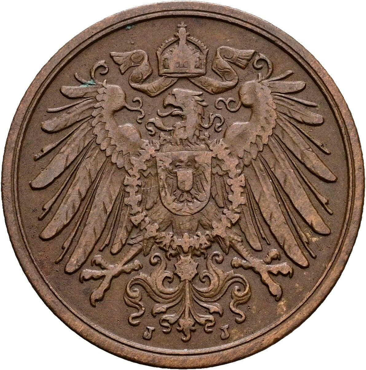 2 Pfennig 1905 J – Rückseite