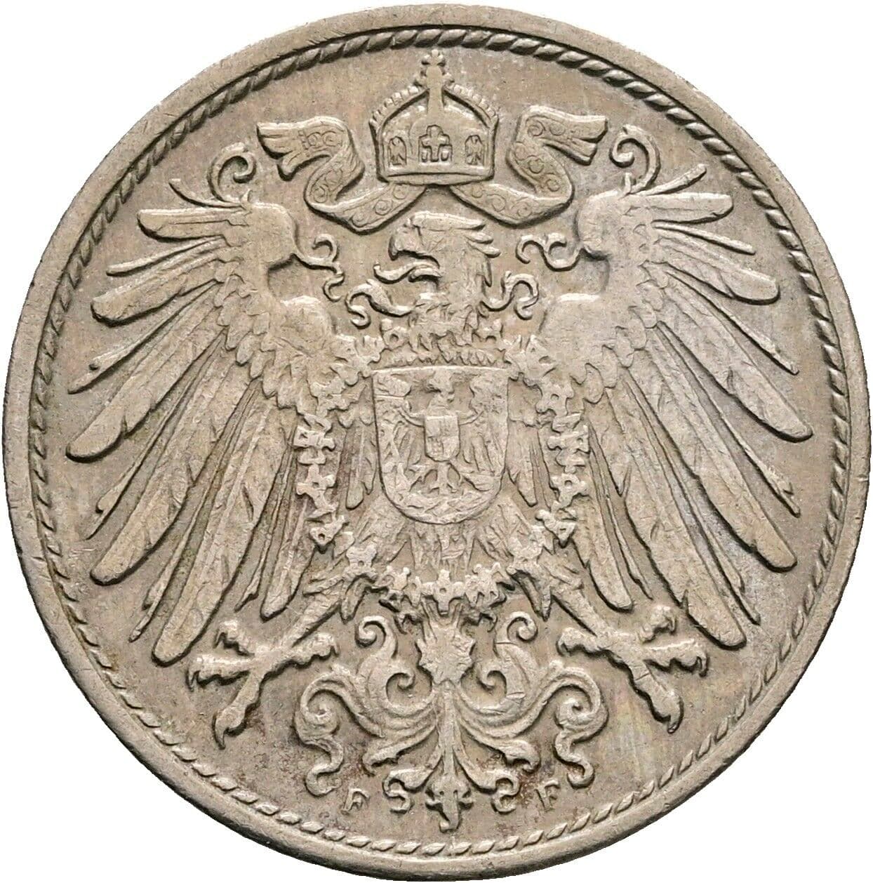 10 Pfennig 1912 F – Rückseite