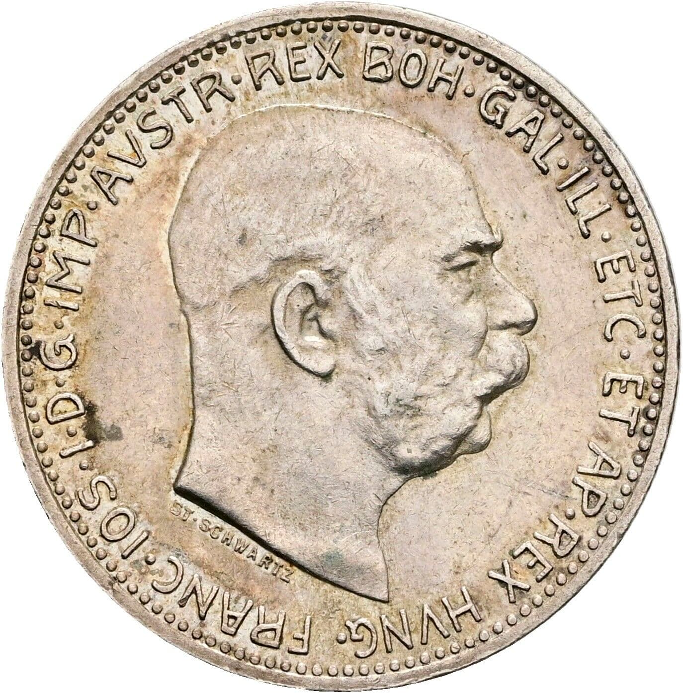 1 Krone Franz Joseph I. 1848-1916 1913 – Vorderseite