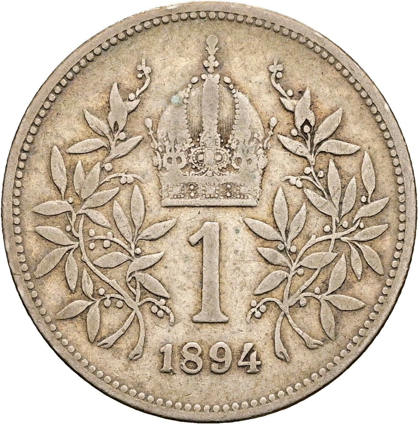 1 Krone Franz Joseph I. 1848-1916 1894 – Rückseite