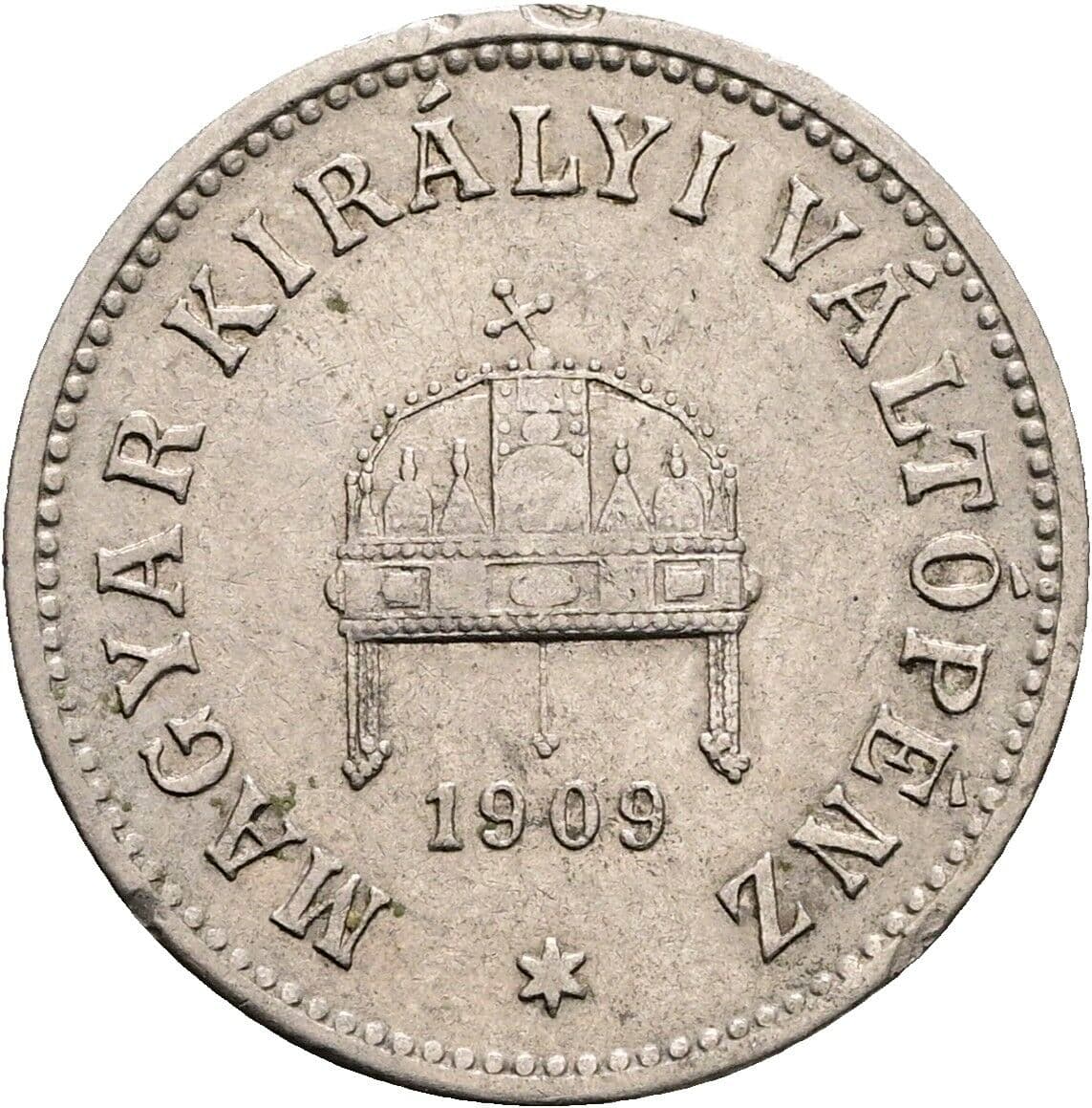 10 Filler Franz Joseph I. 1848-1916 1909 KB, Kremnitz – Rückseite