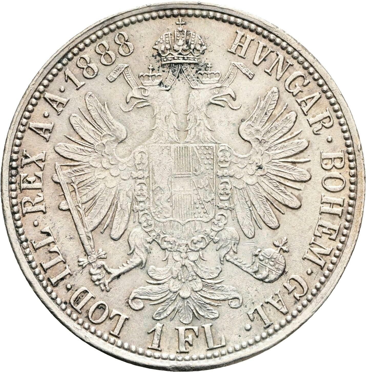 1 Gulden Franz Joseph I. 1848-1916 1888 – Rückseite