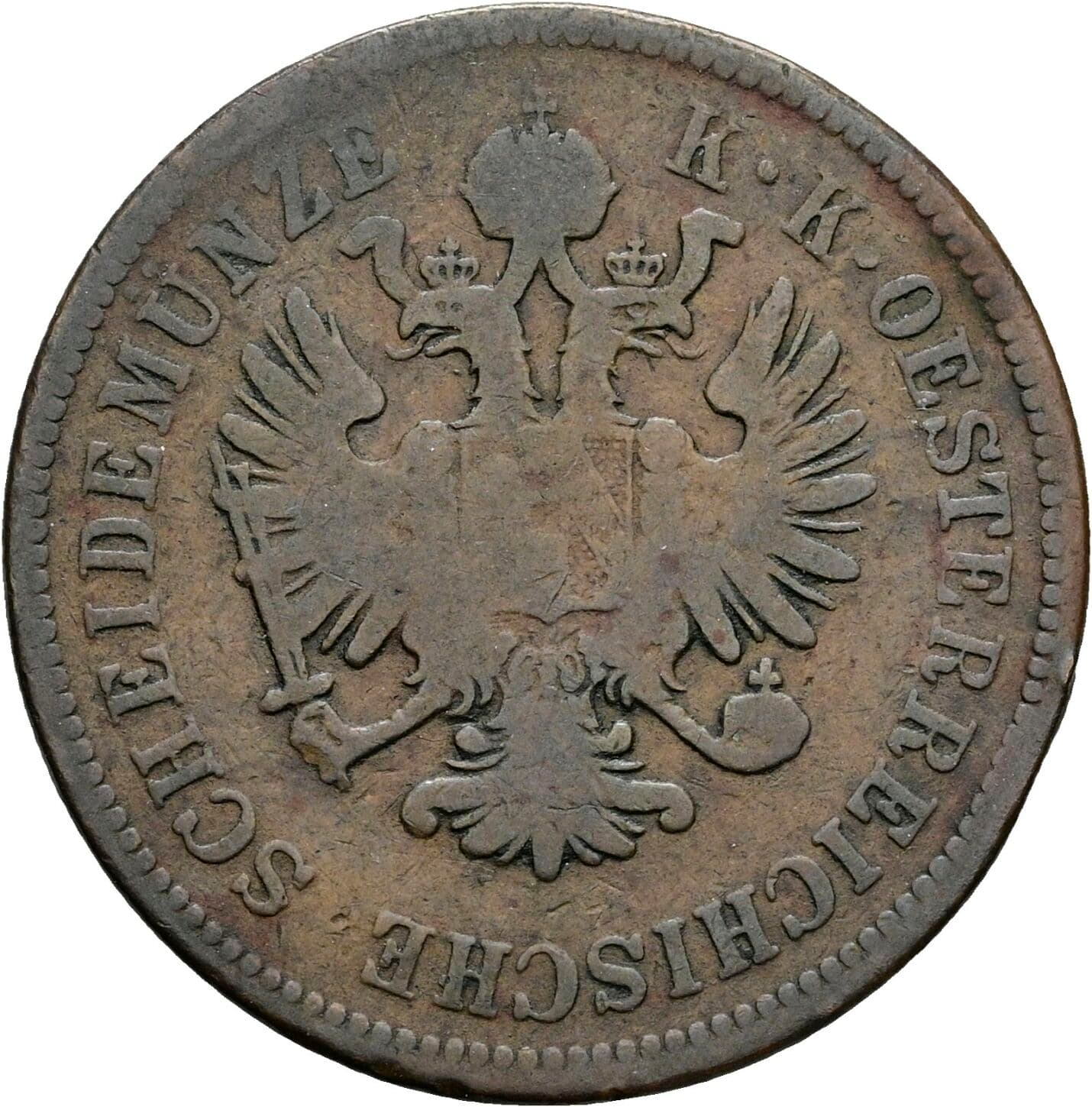 4 Kreuzer Franz Joseph I. 1848-1916 1861 B, Kremnitz – Rückseite