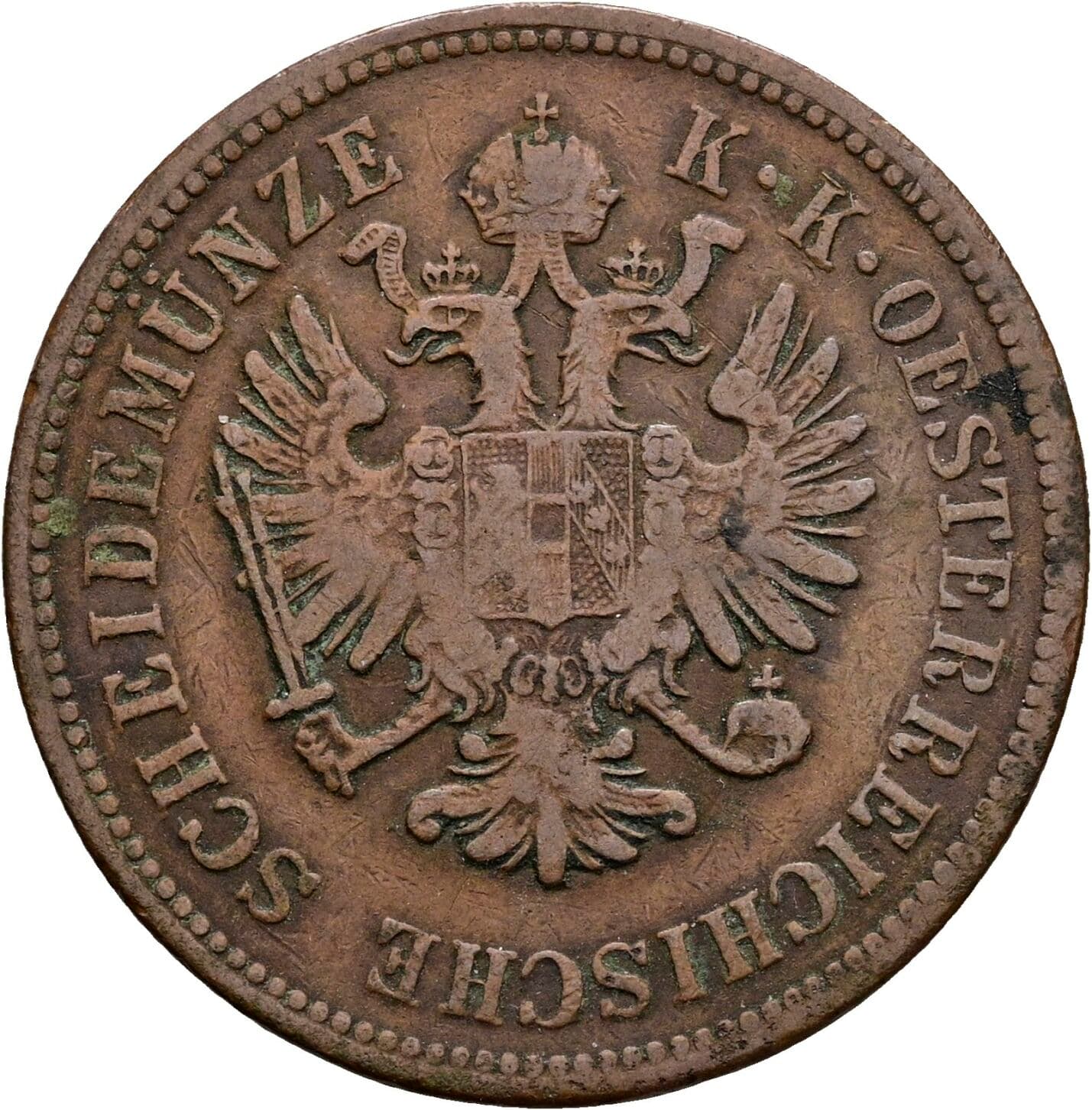 4 Kreuzer Franz Joseph I. 1848-1916 1864 B, Kremnitz – Rückseite