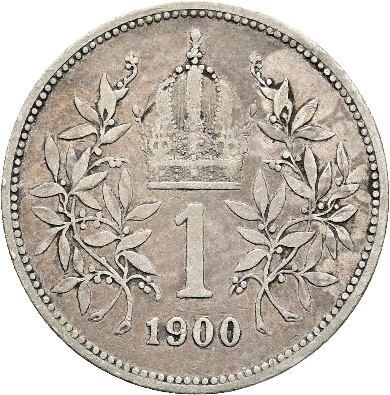 1 Krone Franz Joseph I. 1848-1916 1900 – Rückseite