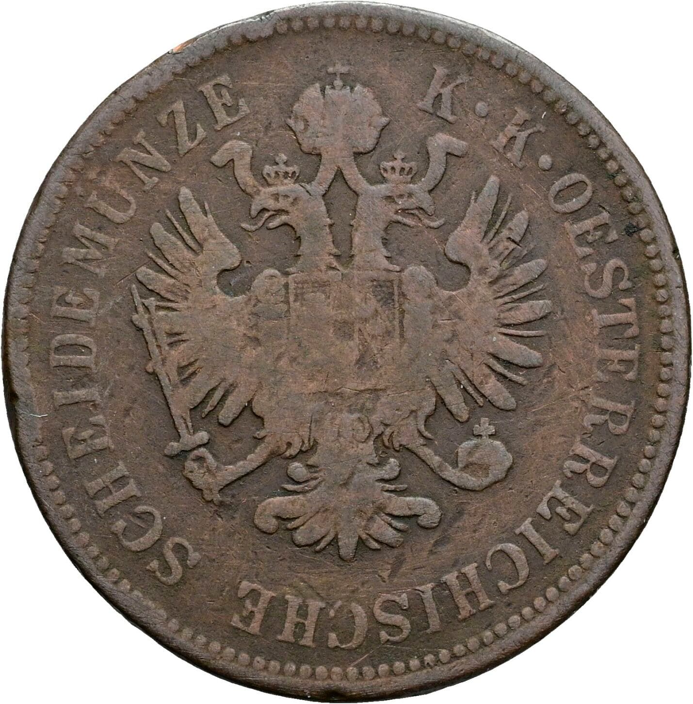 4 Kreuzer Franz Joseph I. 1848-1916 1860 B, Kremnitz – Rückseite