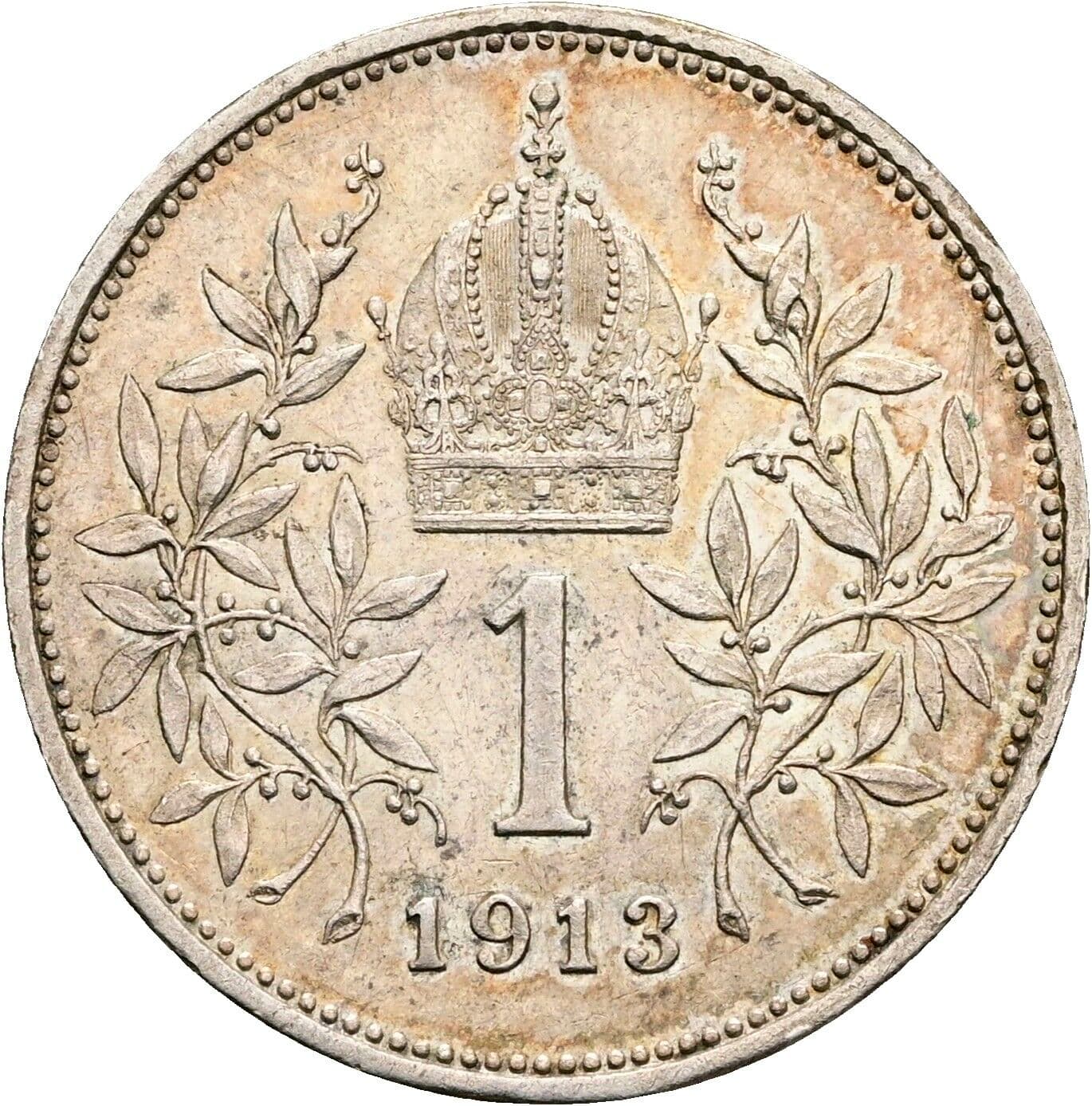1 Krone Franz Joseph I. 1848-1916 1913 – Rückseite