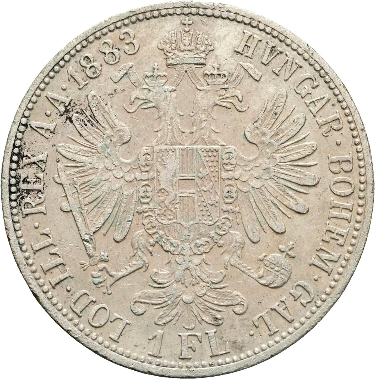 1 Gulden Franz Joseph I. 1848-1916 1883 – Rückseite