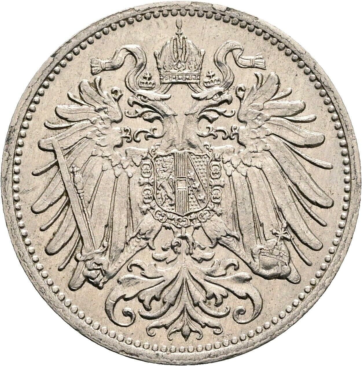 20 Heller Franz Joseph I. 1848-1916 1911 – Rückseite