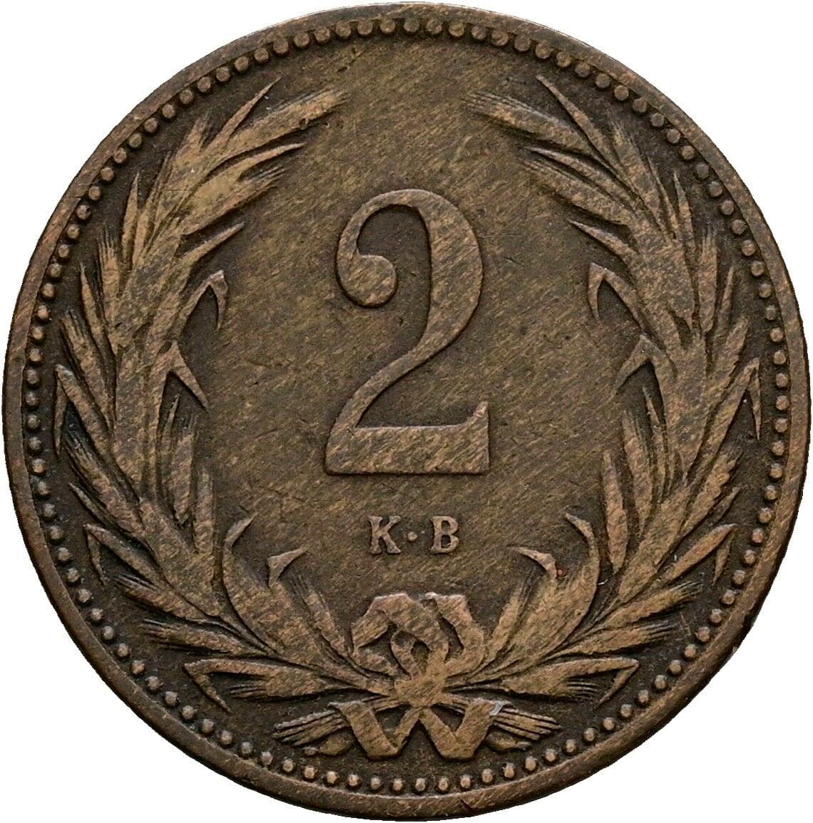 2 Filler Franz Joseph I. 1848-1916 1893 KB, Kremnitz – Vorderseite
