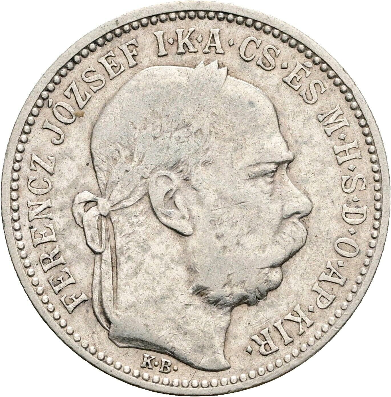 1 Korona Franz Joseph I. 1848-1916 1893 KB, Kremnitz – Vorderseite