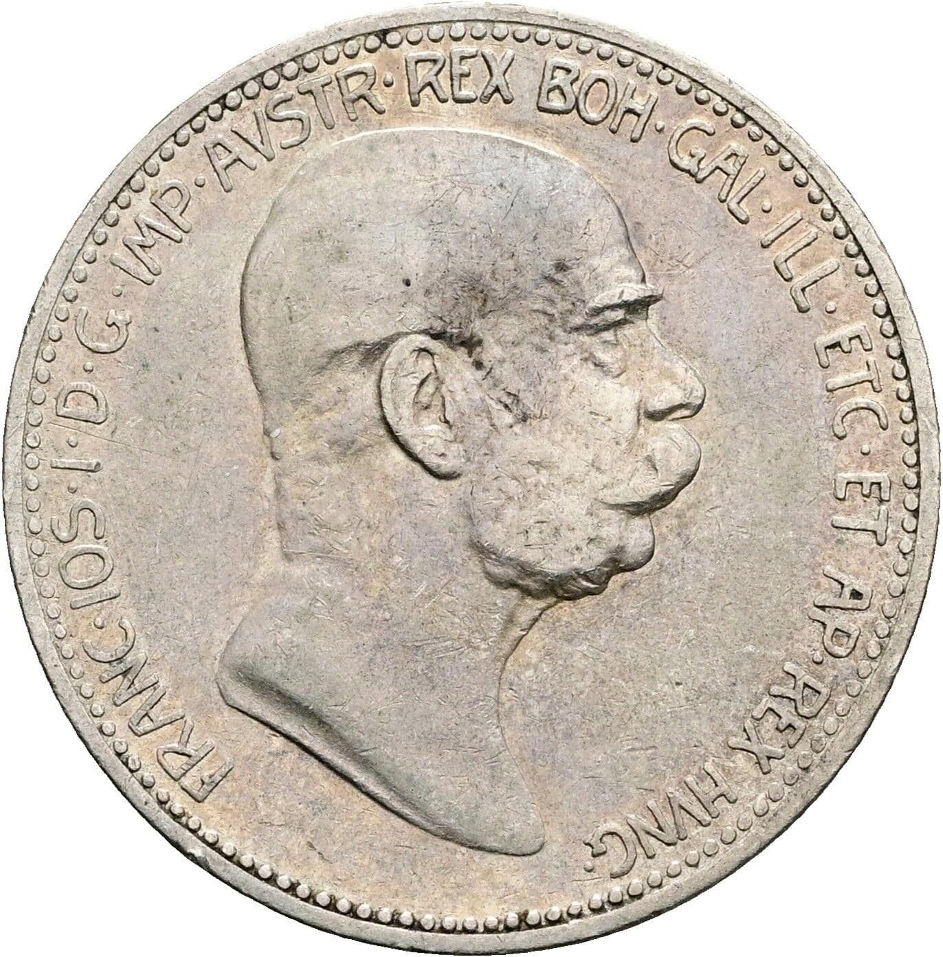 1 Krone Franz Joseph I. 1848-1916 1908 – Vorderseite