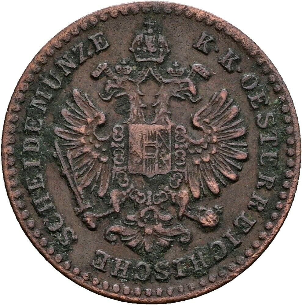 5/10 Kreuzer Franz Joseph I. 1848-1916 1860 V, Venedig – Rückseite