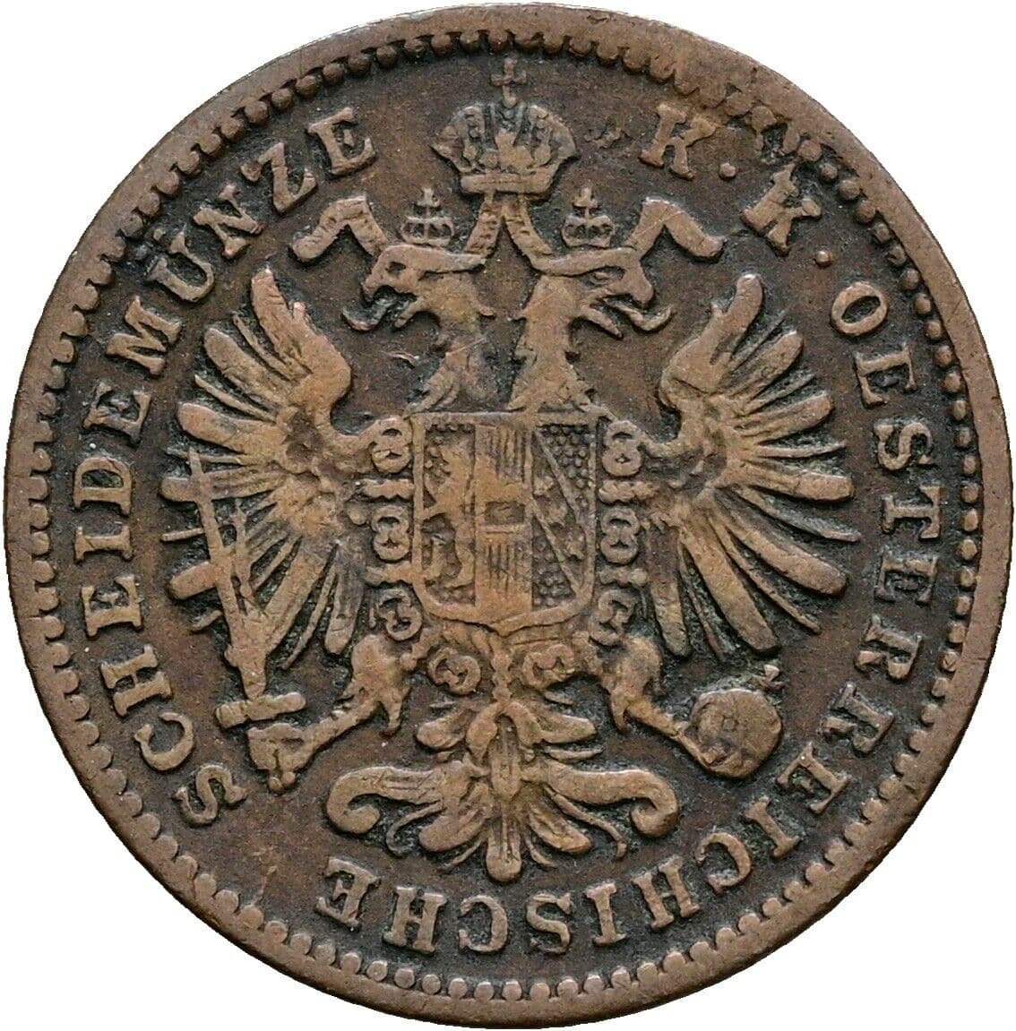 1 Kreuzer Franz Joseph I. 1848-1916 1885 – Rückseite