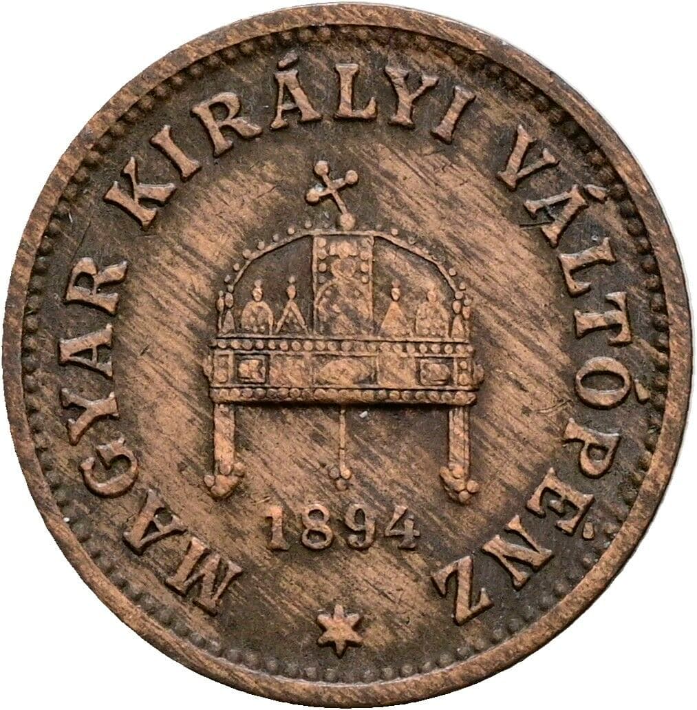 1 Filler Franz Joseph I. 1848-1916 1894 KB, Kremnitz – Rückseite