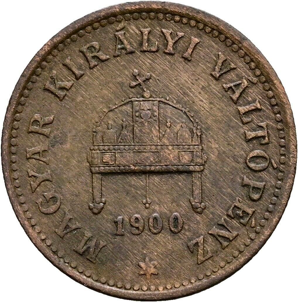 1 Filler Franz Joseph I. 1848-1916 1900 KB, Kremnitz – Rückseite