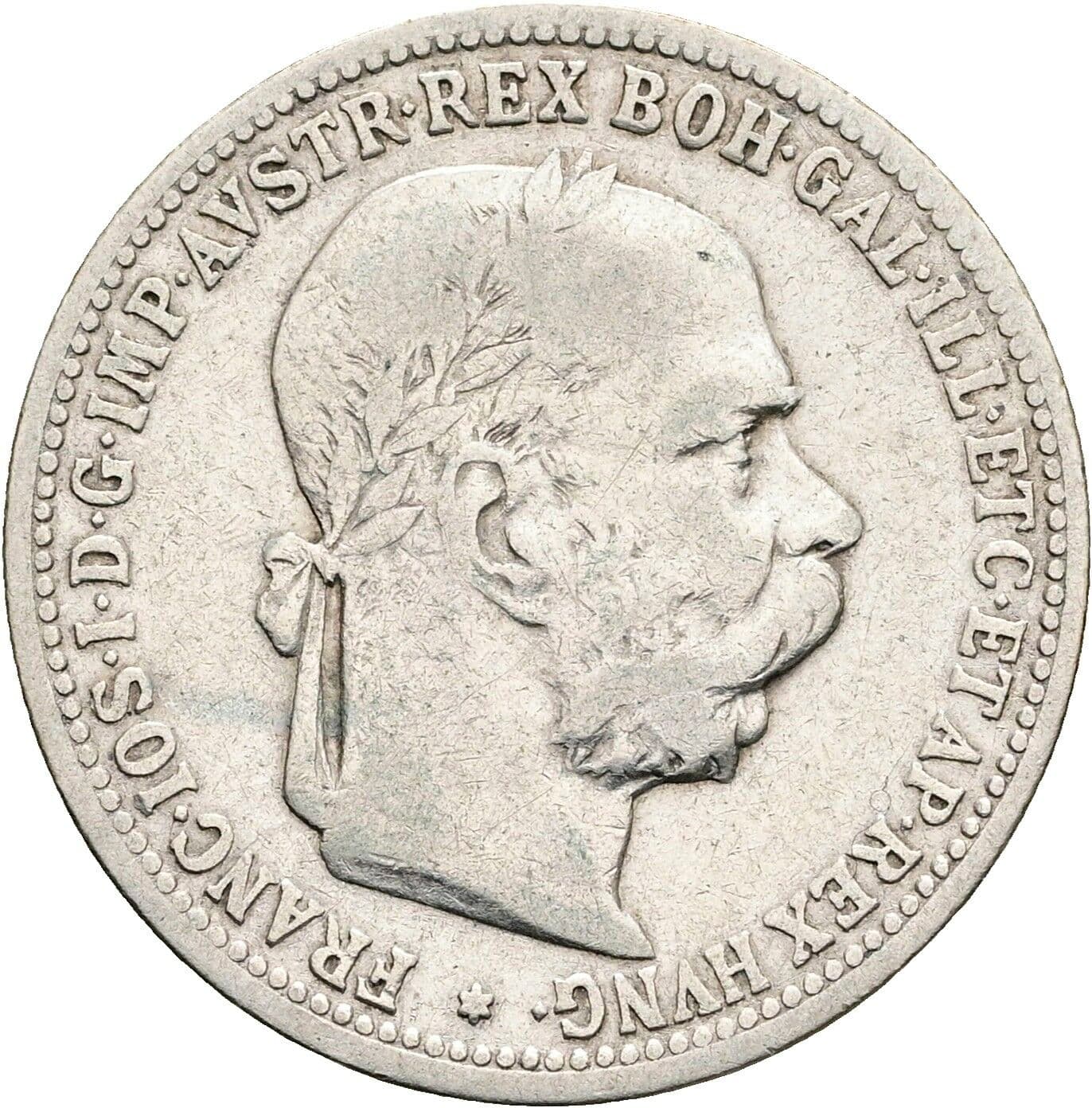 1 Krone Franz Joseph I. 1848-1916 1893 – Vorderseite