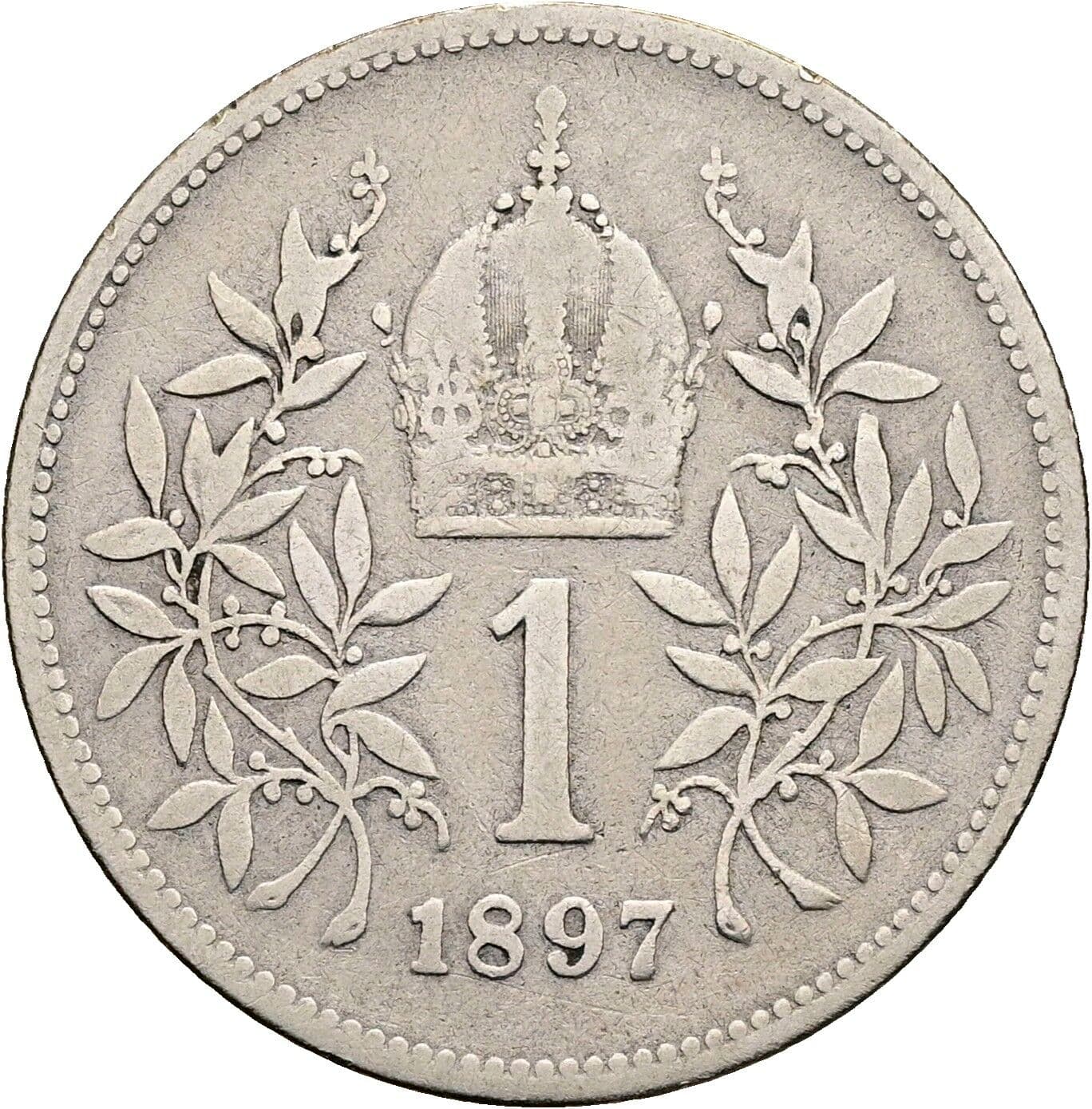 1 Krone Franz Joseph I. 1848-1916 1897 – Rückseite