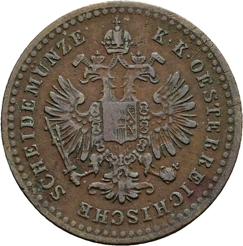 5/10 Kreuzer Franz Joseph I. 1848-1916 1861 B, Kremnitz – Rückseite