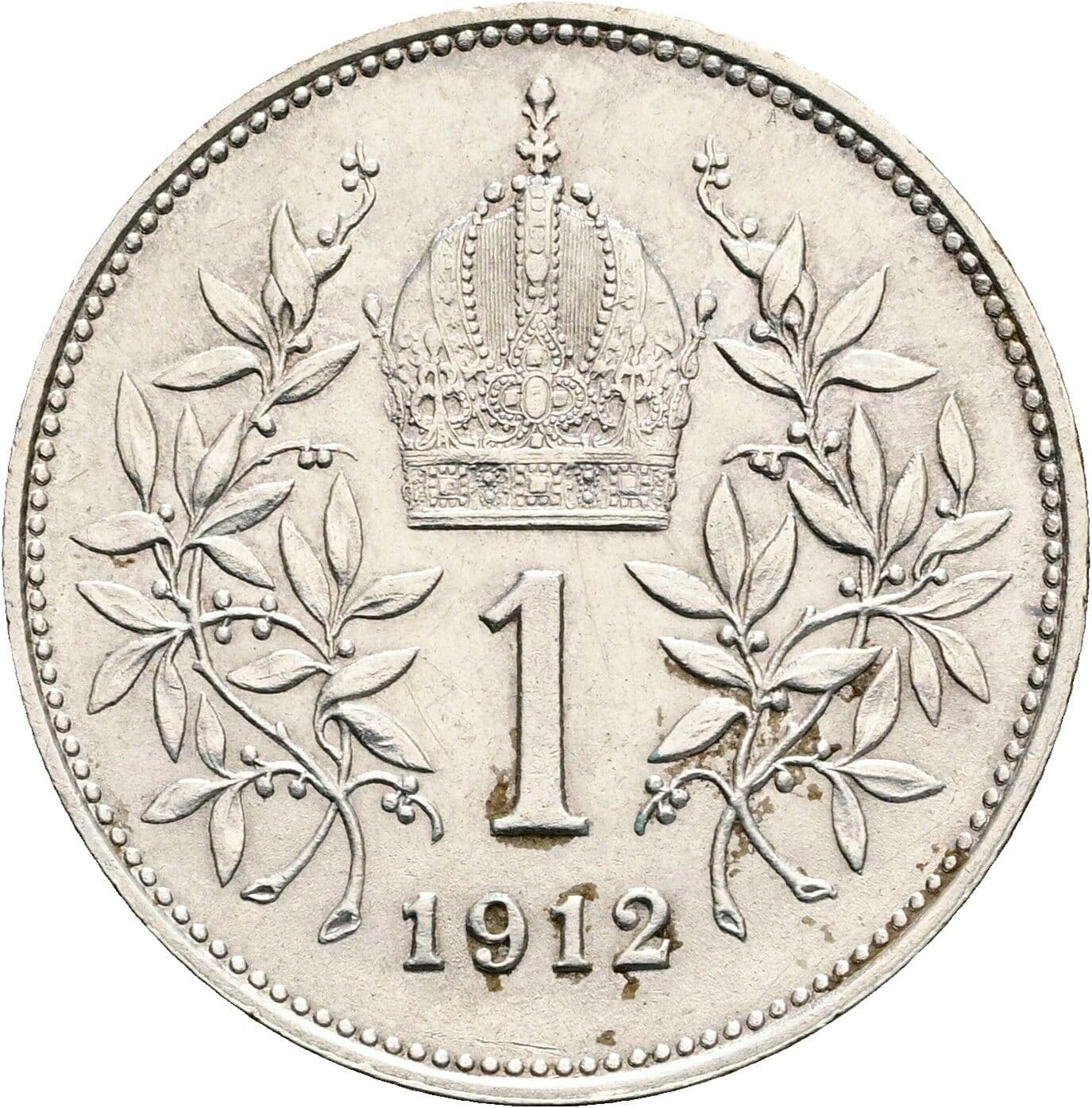 1 Krone Franz Joseph I. 1848-1916 1912 – Rückseite