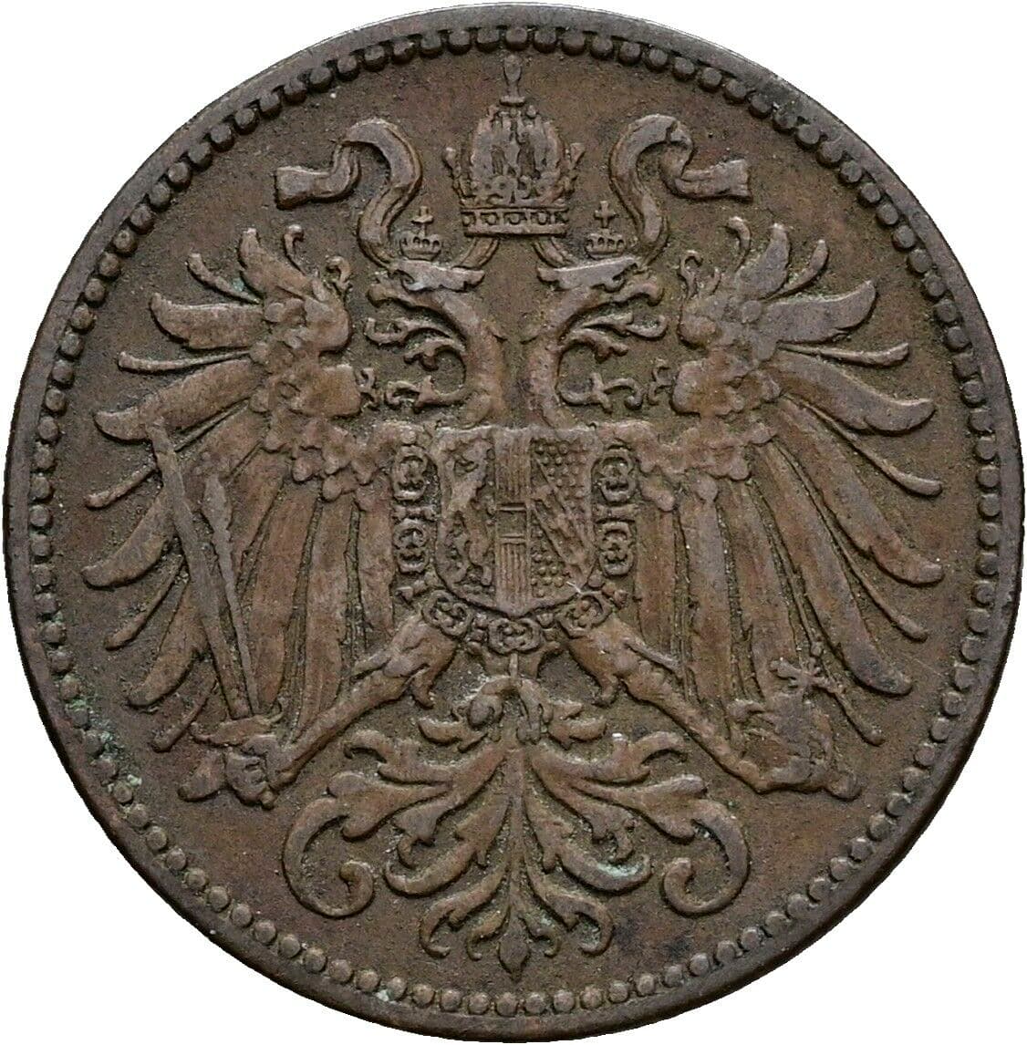 2 Heller Franz Joseph I. 1848-1916 1898 – Rückseite