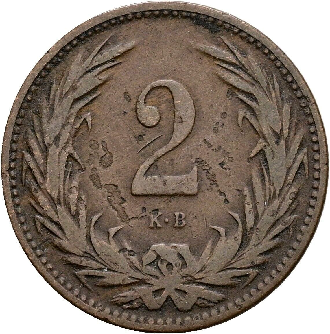 2 Filler Franz Joseph I. 1848-1916 1899 KB, Kremnitz – Vorderseite