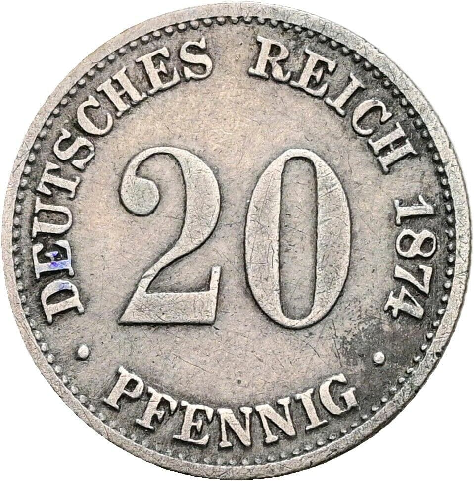 20 Pfennig 1874 C – Vorderseite