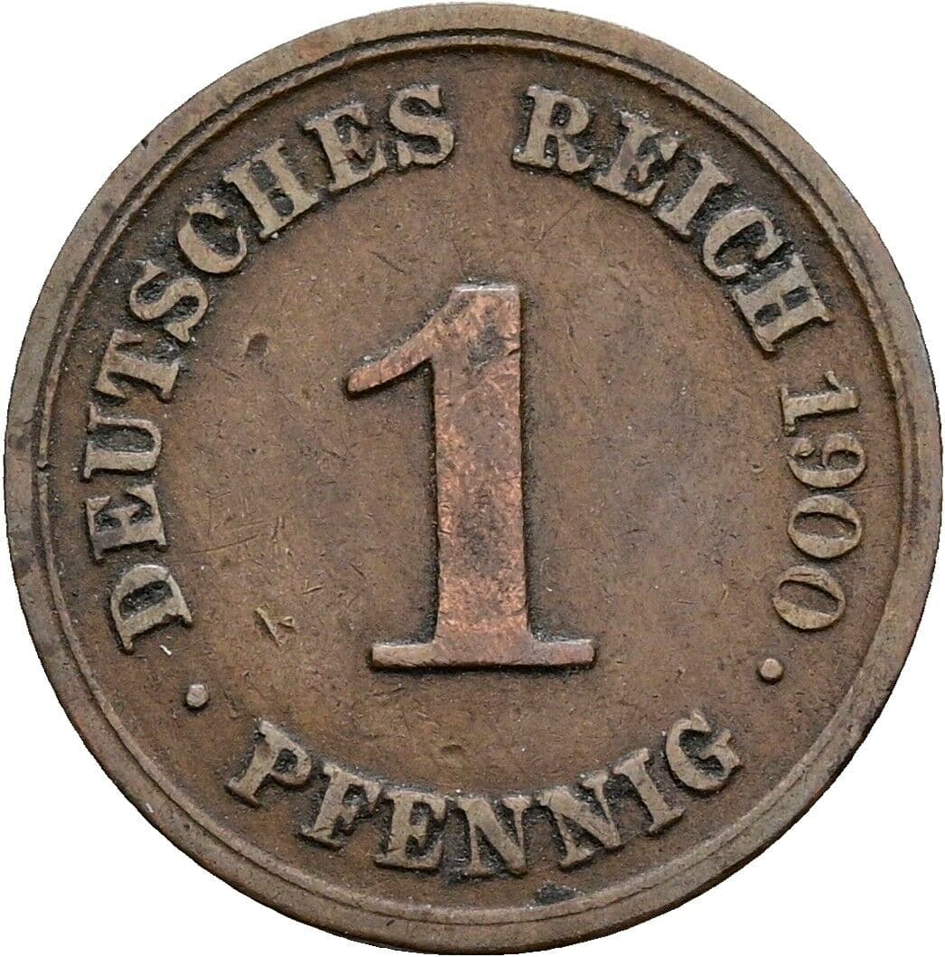 1 Pfennig 1900 F – Vorderseite