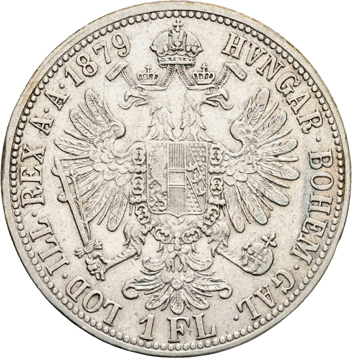 1 Gulden Franz Joseph I. 1848-1916 1879 – Rückseite