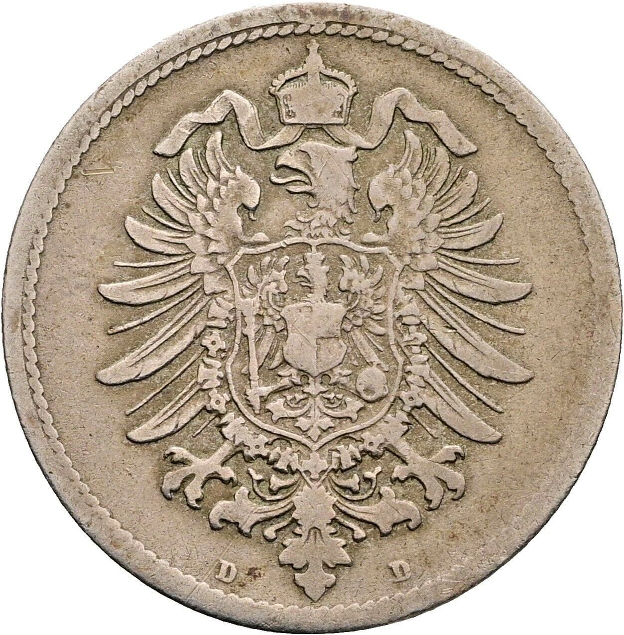 10 Pfennig 1888 D – Rückseite