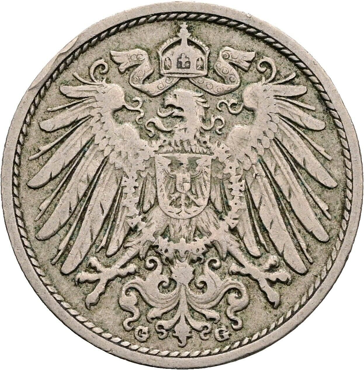 10 Pfennig 1906 G – Rückseite