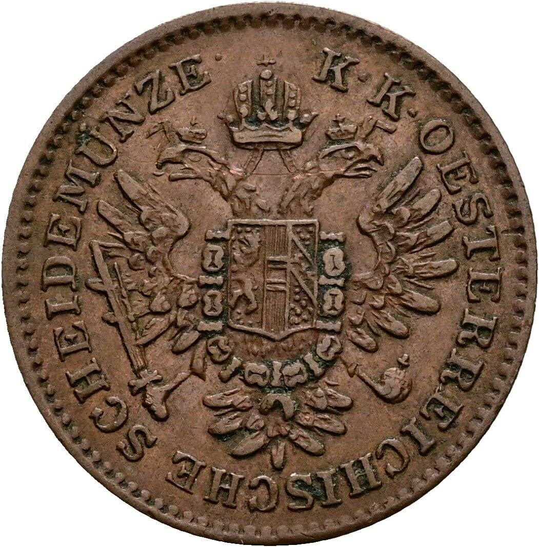 1/4 Kreuzer Franz Joseph I. 1848-1916 1851 B, Kremnitz – Rückseite