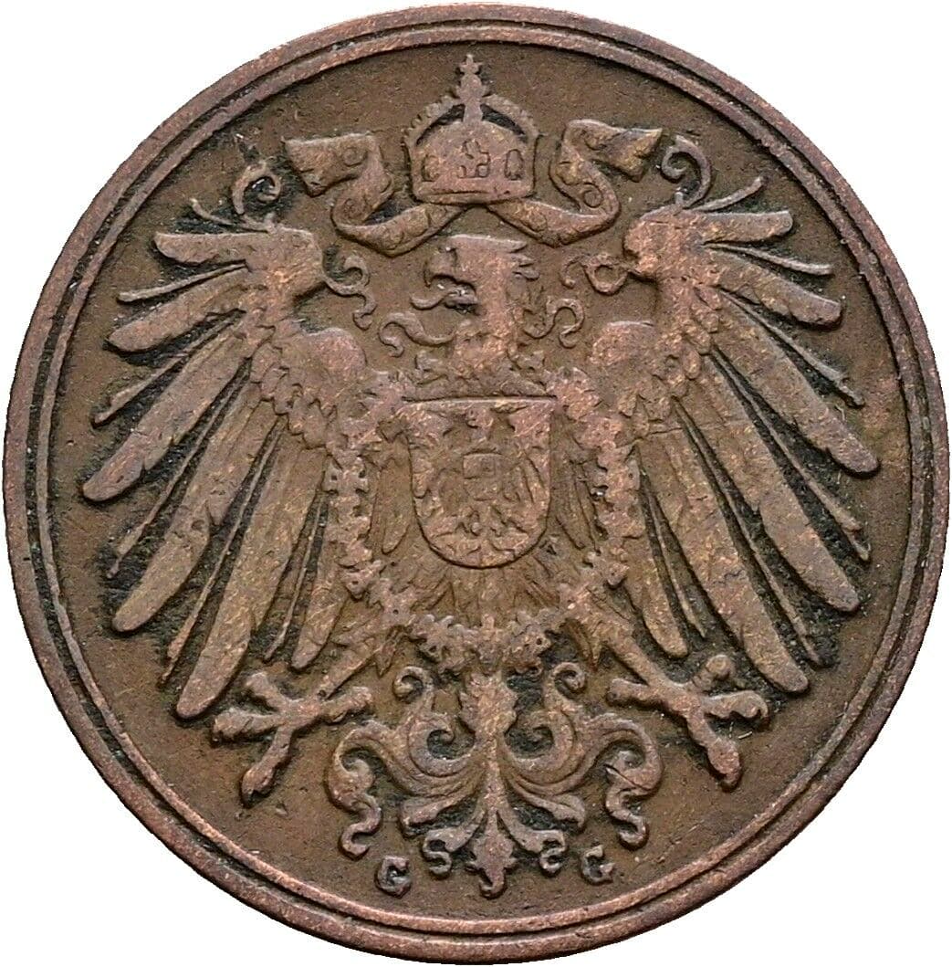 1 Pfennig 1893 G – Rückseite