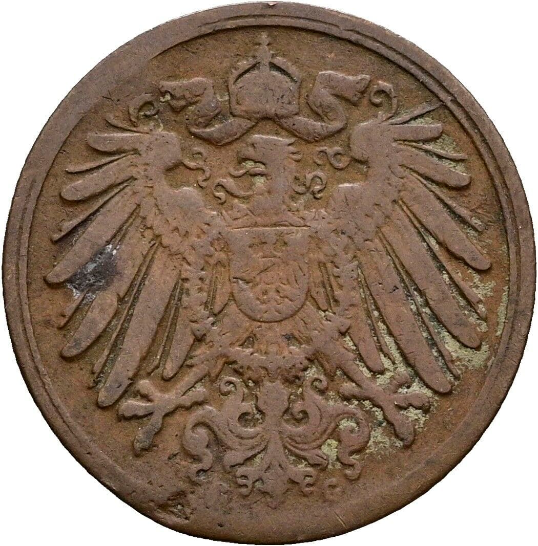 1 Pfennig 1897 G – Rückseite