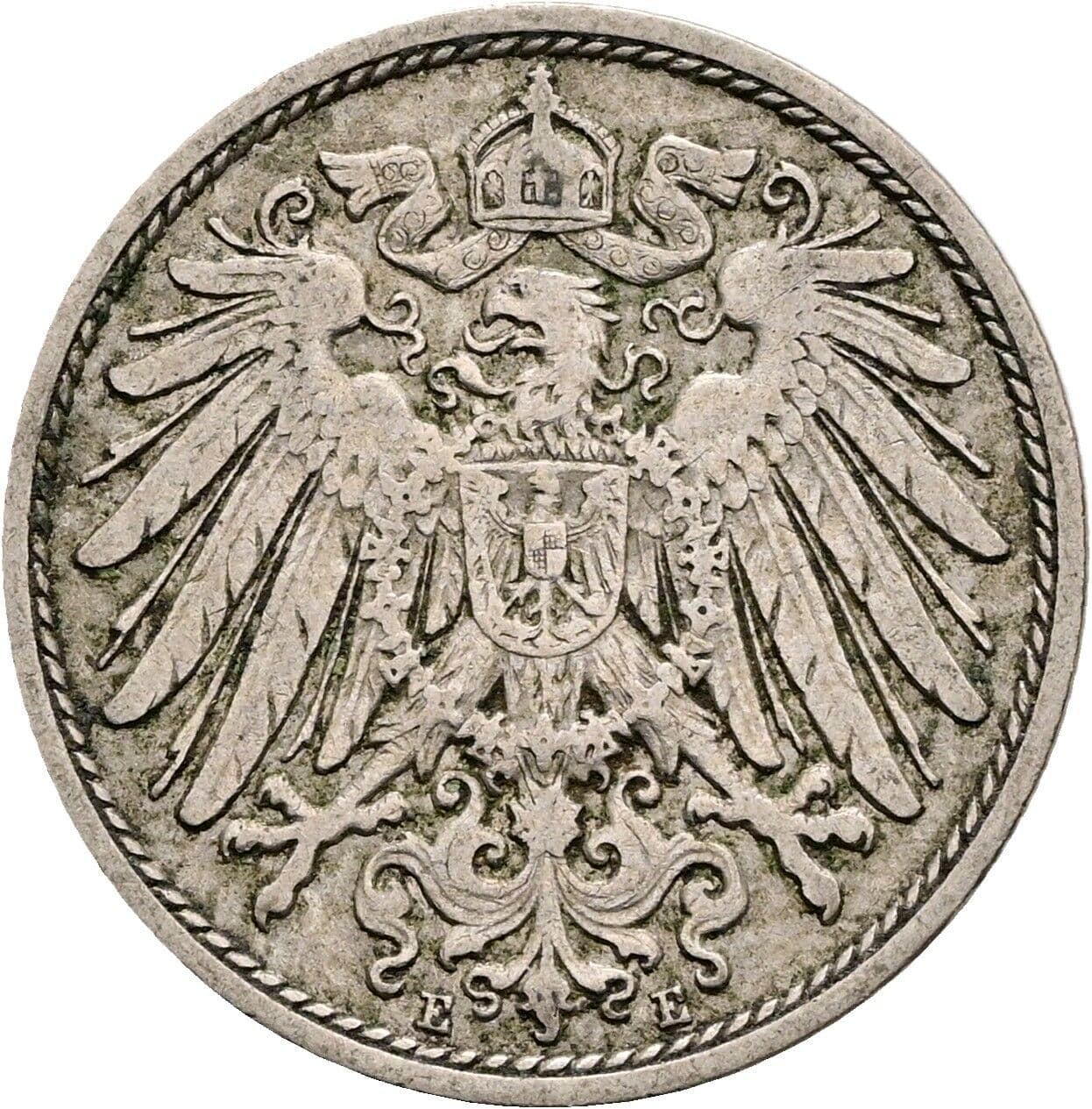 10 Pfennig 1904 E – Rückseite