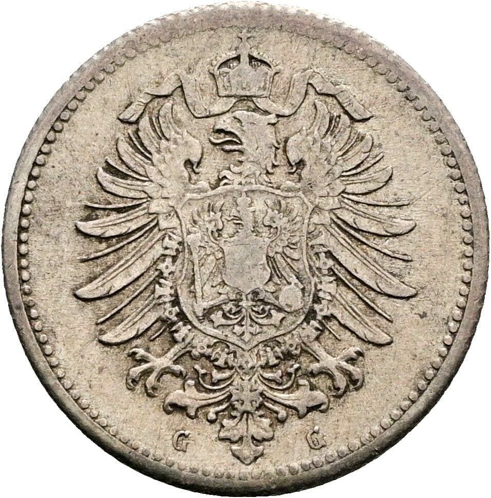 20 Pfennig 1876 G – Rückseite