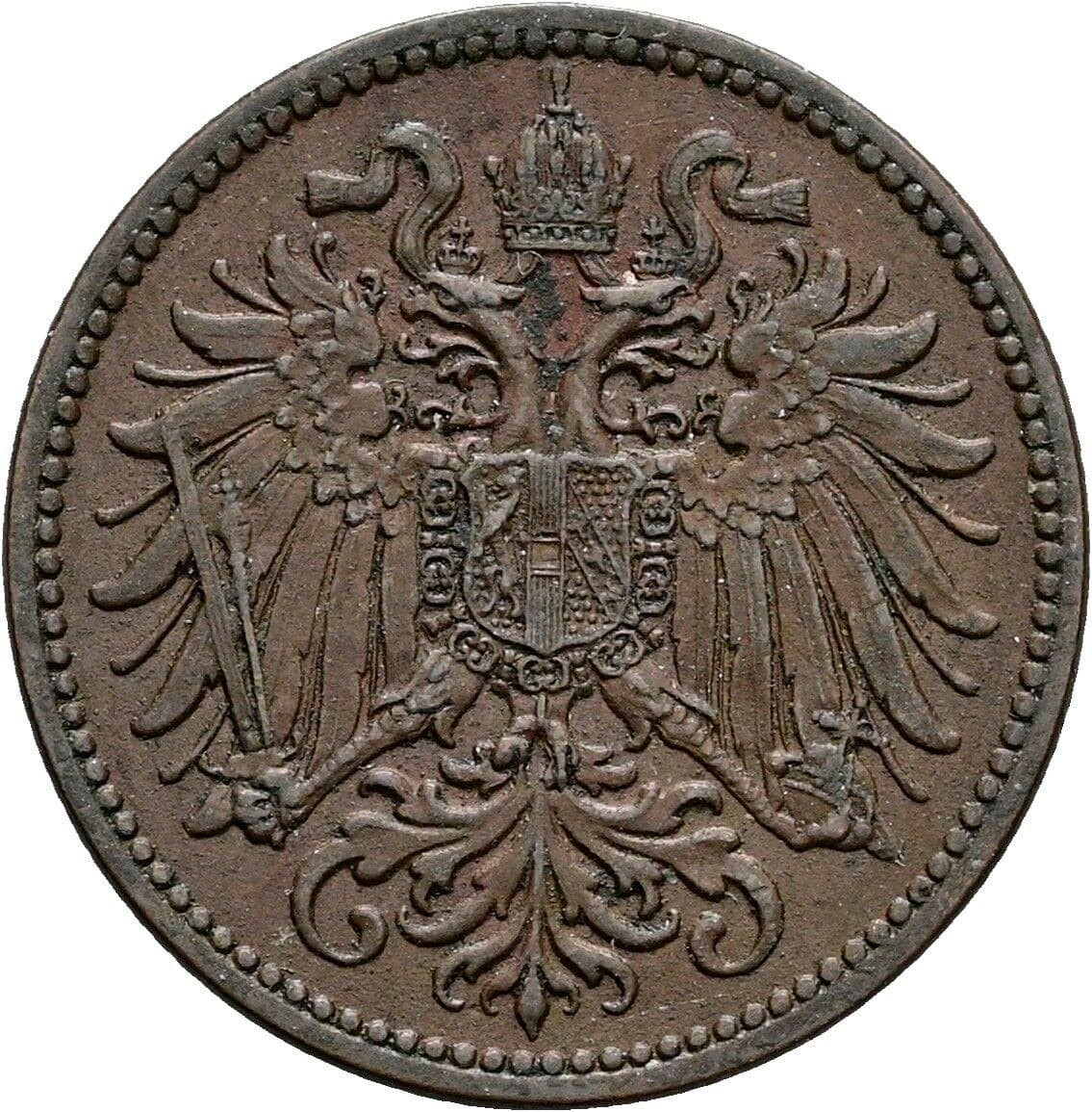 2 Heller Franz Joseph I. 1848-1916 1914 – Rückseite