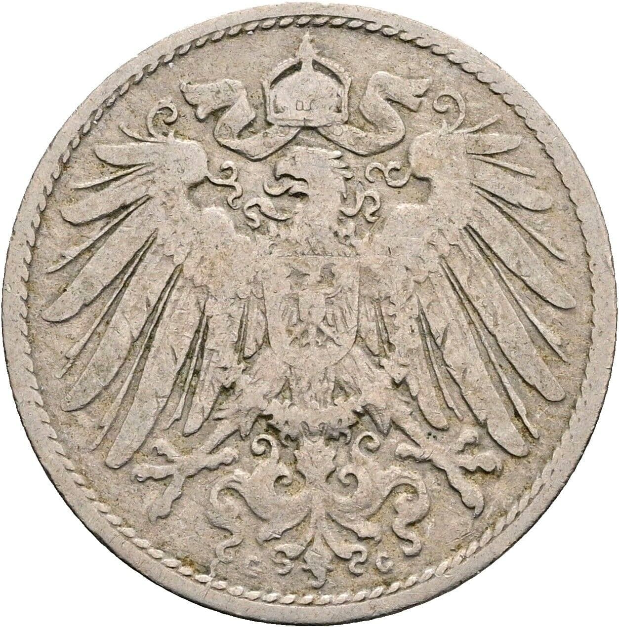 10 Pfennig 1898 G – Rückseite
