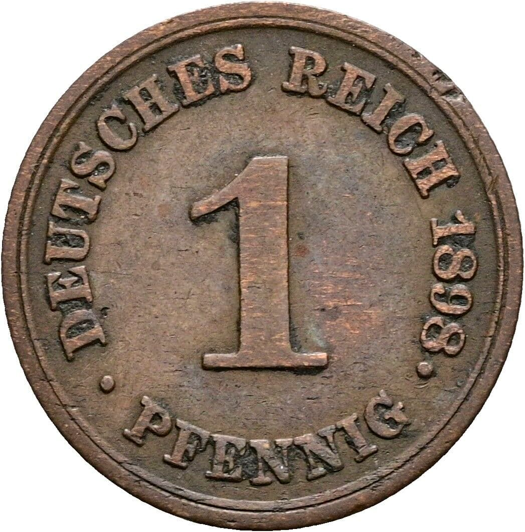1 Pfennig 1898 E – Vorderseite