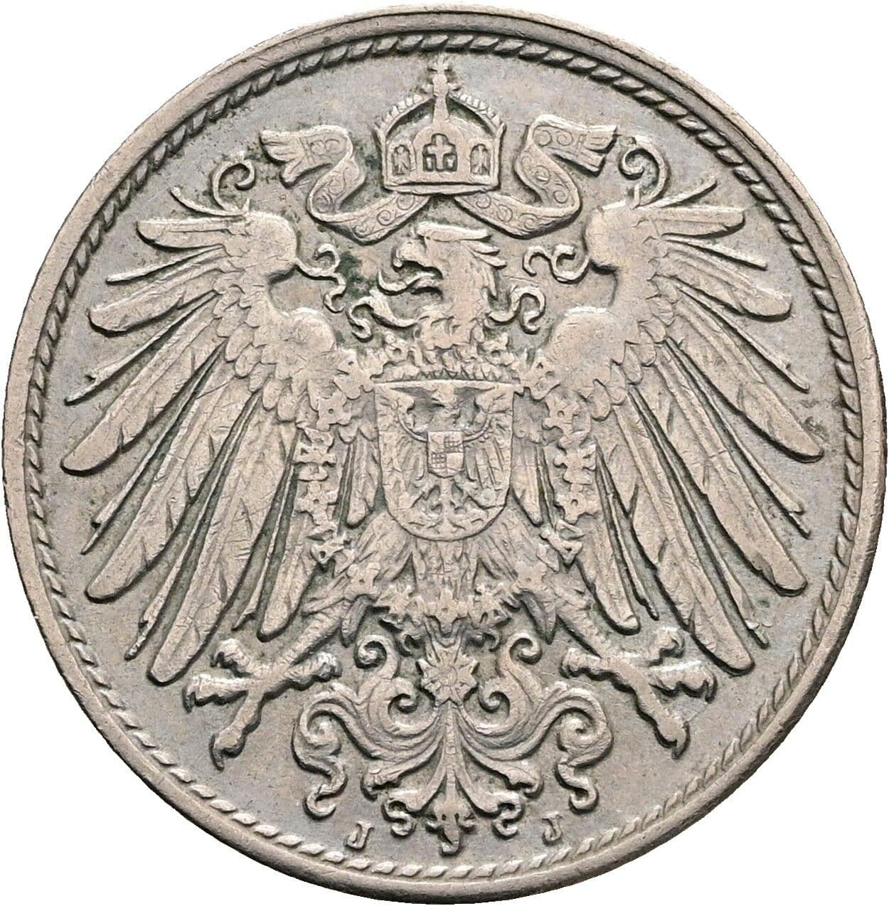 10 Pfennig 1914 J – Rückseite