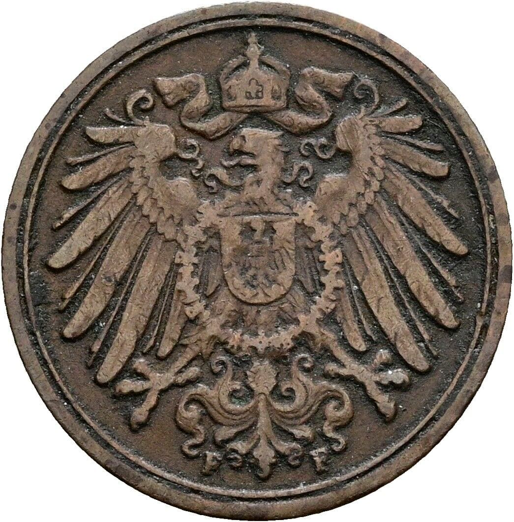 1 Pfennig 1900 F – Rückseite