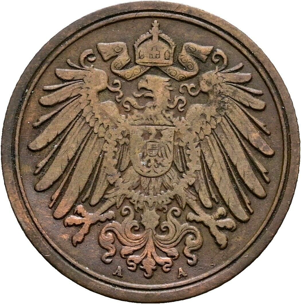 1 Pfennig 1892 A – Rückseite