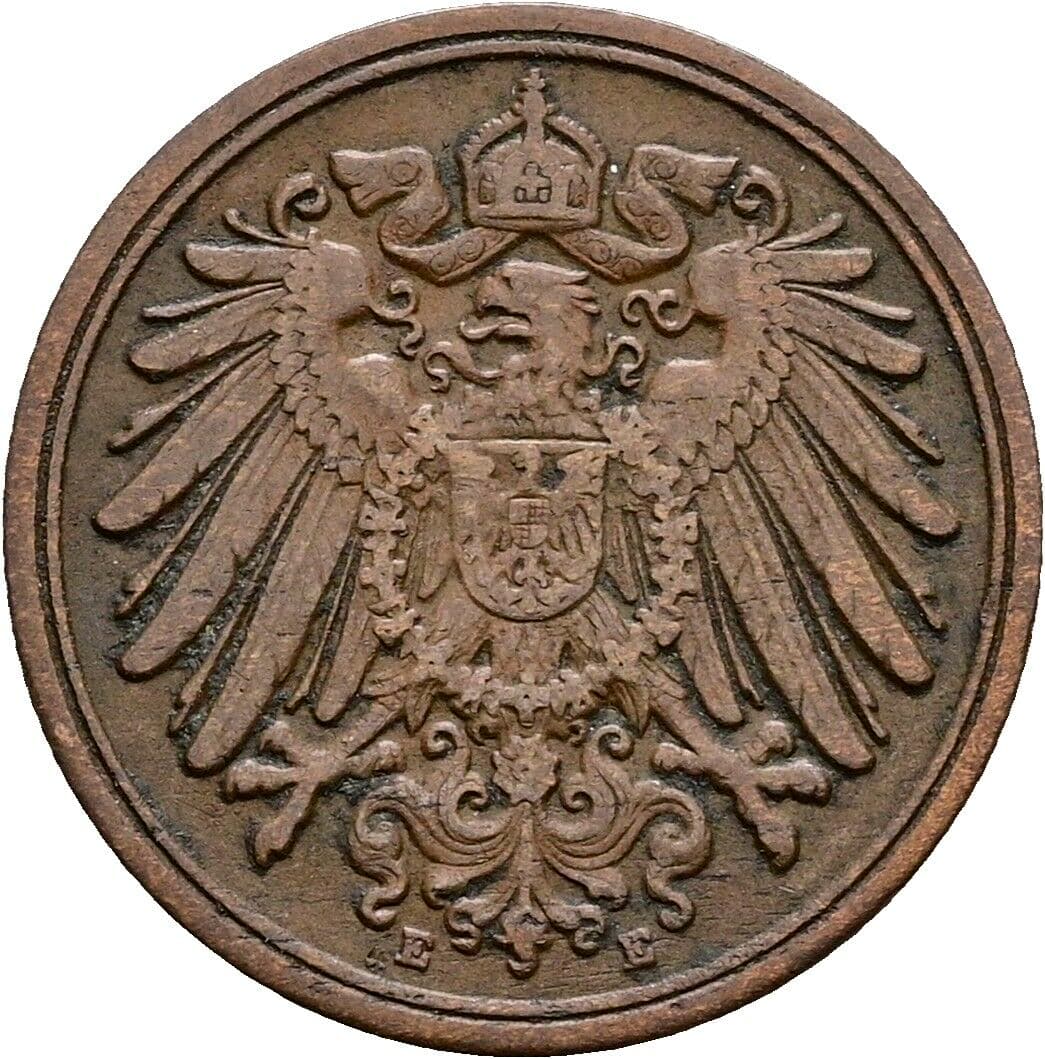 1 Pfennig 1898 E – Rückseite